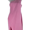 Likely  Helena One Shoulder Bodycon Dress Front Slit Pink Size 6 Photo 0