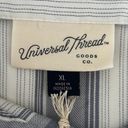 Polo Universal Thread Striped  button down shirt blue/white XL Photo 4