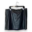 Ralph Lauren Lauren  Women's Black Lamb Leather Back Zip Short Mini Skirt Size 18 Photo 0