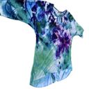 cj banks  Tunic Top 2X Floral Watercolor Hi Low Embellished Split Tail He… Photo 3