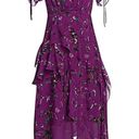 Tanya Taylor  Tiered Silk Handkerchief Dress Purple Floral Photo 2