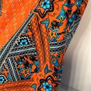 Cacique Swim by  Orange Paisley Padded Bra Tankini EUC + Black Bikini Bottom NWT Photo 3