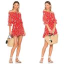 MISA Los Angeles 💕💕 Darla Paisley Off-The-Shoulder Dress ~ Red Floral XS Photo 1