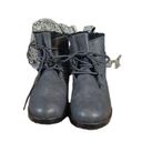 Sporto  Gray Hornet Leather Faux Fur Ankle Boots Women Sz 6 Photo 11