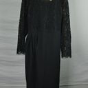 City Chic  Elegant Lave Long Sleeve Dress Black Sweetheart Neck Lined Layered 26 Photo 2