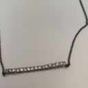 The Bar Silver and rhinestone necklace Photo 1