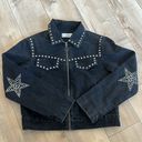 Mango  Western Star Studded Denim Jacket Sz S Photo 5