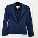 Hugo Boss  Size 0 Navy Blue Windowpane Virgin Wool Blazer Work Wear Commuter Photo 0