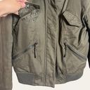 Generation Love  Georgina Asiatic Raccoon Bomber Jacket in Olive Green Sz S Photo 8