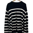 ZARA  Striped Button Sleeve Knit Sweater in Black Size Small Photo 2