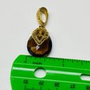 Edge Pendant Brown Color Shade Gold Tone Metal Mounting **Small CHIP lower ** Photo 9