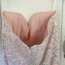 Jessica McClintock  light pink and white lace sweetheart dress 12 Photo 4