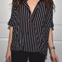 Ark & Co. Black And White Striped Blouse Photo 1