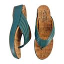 Kork-Ease  Madison Wedge Flip Flop Sandal Womens Size 10 Blue Leather Photo 0