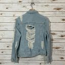 Refuge  Distressed Jean Jacket - Light Wash - Large Photo 2