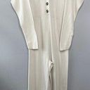 Eloquii  Beige Long Sleeve Ribbed Knit Jumpsuit Photo 0