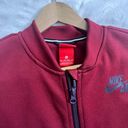 Nike Qsport burgundy orange color lock sweatsuit zip up jumpsuit XS Photo 7