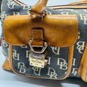 Dooney & Bourke Vintage  Tan Denim Monogrammed Lock & Key Pockets Shoulder Bag Photo 8