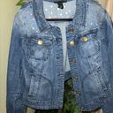 Lane Bryant  Gold Studded Denim Jacket in Size 18 Photo 0