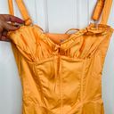 House Of CB  Women's Carmen Tangerine Orange Bustier Midi Sundress Size S Casual Photo 4