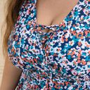 Size 26 • 4x • BloomChic • Ditsy Floral Wrap Crisscross Swim Dress Blue Photo 8