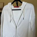 n:philanthropy N philantrophy white hooded long zip up oversized distressed hem size XS Photo 1