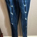 Boutique #200 T blue, jean distressed overalls, size juniors, medium Photo 3