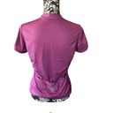 Pearl Izumi  Women Cycling Jersey Short Sleeved Zip Up Purple Striped Medium Photo 1