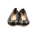 Buckle Black AGL Ballet Flats Shoes 10 Leather Peep Toe  Luxury Photo 2