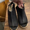 Brash  brand black suede wedge sandals Photo 1