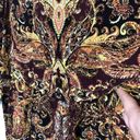 J.Jill  Paisley Boho 3/4 Sleeve 100% Rayon Blouse Size Small Petite Photo 2