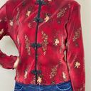 Dress Barn Retro Y2K  Red & Black Japanese Floral Blouse Photo 1