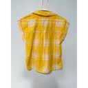 Style & Co  Womens  Short Sleeve Plaid Camp Shirt Daisy Daze Yellow Size PS Photo 2