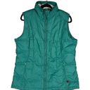 Woolrich  Womens Size L Quilted Puffer Vest Jacket Teal Green Full Zip Insulated Photo 0