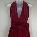 Lulus  burgundy maxi dress Formal Gown Multi-way wear Wedding size Small Photo 5