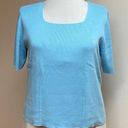 Dress Barn  Blue Short Sleeve Sweater Photo 0