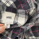 Vans Women’s Gray White Plaid Button Down Long Sleeve Shirt in a Size XS Casual Fall Photo 4