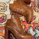 Michael Kors Brown Leather Booties Photo 0