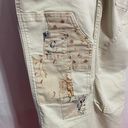 Pilcro  Beige Cargo Pants with Paisley Patches Photo 1