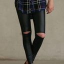 Gypsy Warrior NEW  Legging Slit Knee Shiny Faux Leather Pleather X-Small NWOT Photo 3