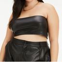 Good American NWT  Black Better than Leather Bandeau Top - Size 1 (Small) Photo 0