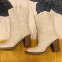 Urban Outfitters White Cowgirl Booties Size 8 Photo 0