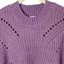 Elizabeth and James  Women’s Open Stitch Cropped Sweater Size XS in Giada Purple Photo 2