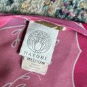 Natori Vintage  Pink Floral Abstract Printed Midi Low Back Slip Dress Photo 4