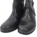 Joie  Black Jackson Weave Leather Ankle Boots Size 37.5 Photo 2