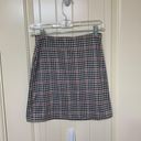 Divided High Waisted Plaid Mini Skirt Photo 0