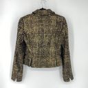 W By Worth  Women's Sz 4 Gold Black Crop Tweed Collared Long Sleeve *READ Photo 6