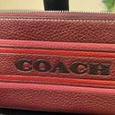 Coach NWT Maroon  corner zip wristlet bag Photo 9