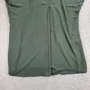 ee:some  Womens Blouse Top 1XL Olive Green V-neck Relaxed Fit Cap Sleeve Stretch Photo 3