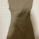 ZARA Olive Linen Dress Photo 2